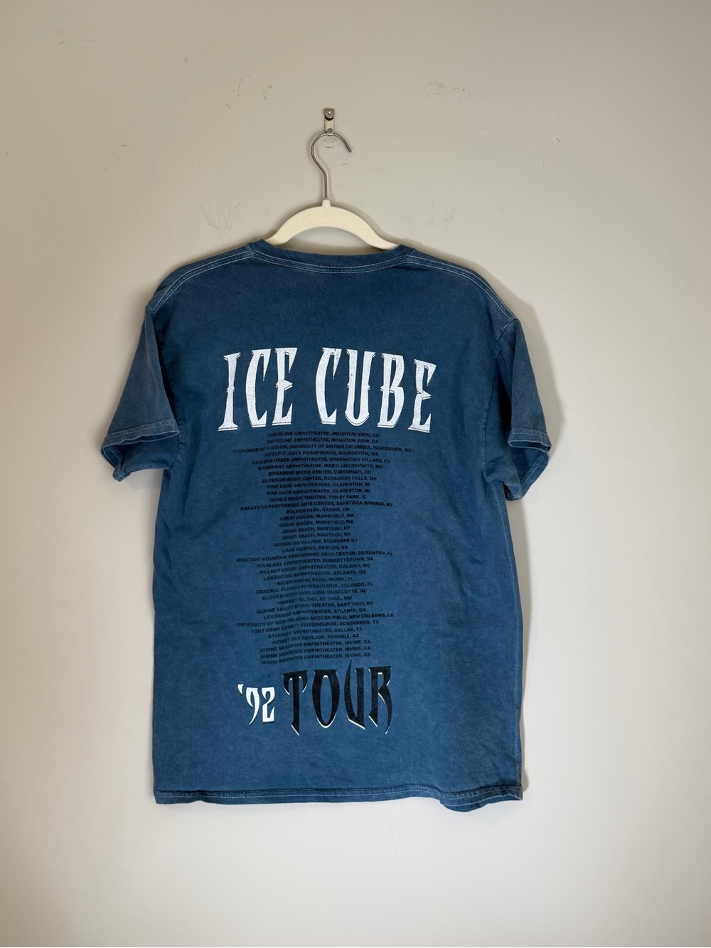 Ice Cube Men's M Blue '92 Tour It Was a Good Day Graphic T-Shirt Cotton Y2K - Picture 2 of 5